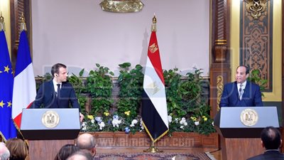نص كلمة السيسي خلال المؤتمر الصحفي مع الرئيس الفرنسي