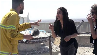 فيديو: رامز جلال يفتح مطفأة حريق على لجين عمران ومهيرة عبد العزيز