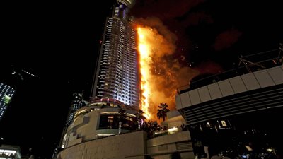 في أقل من أسبوع.. حريق فندق ثالث بدبي