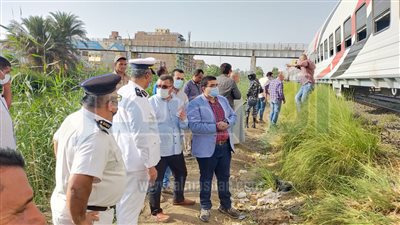 خروج عربة قطار عن القضبان فى بنى سويف دون وقوع إصابات