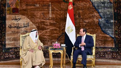 الرئيس يستقبل سلطان بن محمد القاسمي حاكم الشارقة‎