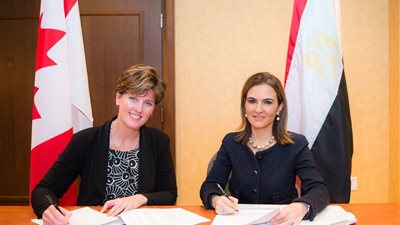 وزيرة التعاون الدولى توقع 3 اتفاقيات منح مع كندا بقيمة 30,6 مليون دولار كندي
