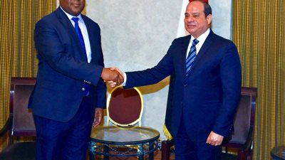الرئيس يبحث مع نظيره الكونغولى تفعيل التعاون المشترك بين البلدين