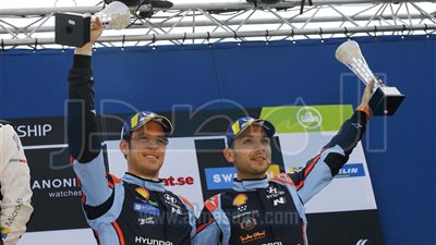 تتويج «هيونداي» في بطولة العالم للراليات بالسويد للمرة الثانية