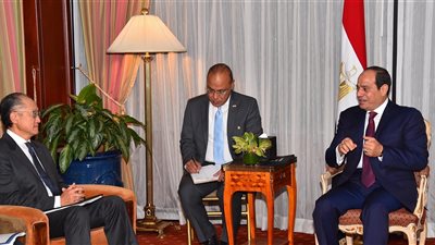 تفاصيل لقاء السيسي ورئيس البنك الدولي في نيويورك