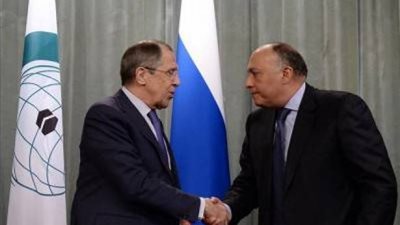 وزير الخارجية يبحث مع نظيره الروسي آخر التطورات في الأزمة السورية