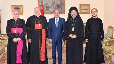 السيسي يستقبل رئيس مجمع الكنائس الشرقية بالفاتيكان