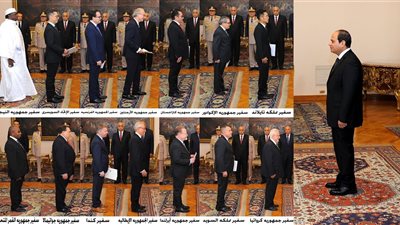 بالأسماء.. السيسي يتسلم أوراق اعتماد 16 سفيرا جديدا