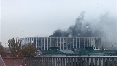 اندلاع حريق في أحد ملاعب مونديال روسيا 2018