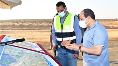 السيسي يتفقد مشروعات تطوير شبكة محاور وطرق الساحل الشمالي