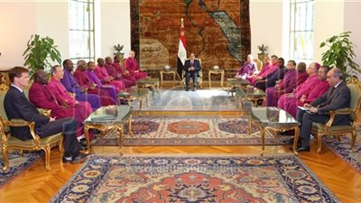 تفاصيل لقاء السيسي مع وفد الكنيسة الإنجليكية الإنجليزية