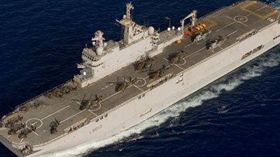 الميسترال أنور السادات تصل المياه الإقليمية المصرية