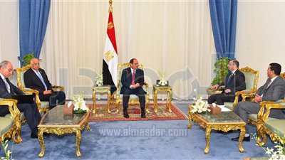 السيسي يستقبل رئيس مجلس النواب العراقي على هامش احتفالية البرلمان