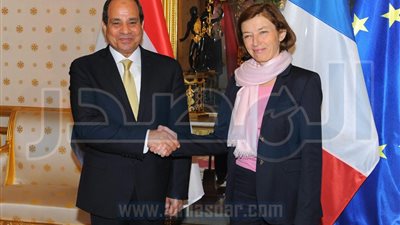 السيسي يبحث مع وزيرة الدفاع الفرنسية التعاون العسكري بين البلدين