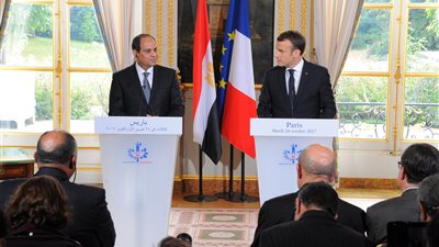 ننشر نص كلمة السيسي خلال المؤتمر الصحفي مع ماكرون