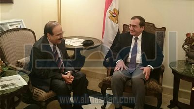 وزير البترول يستقبل الوزراء المشاركين في اجتماع 