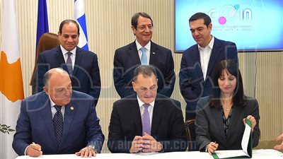 السيسي يشهد اتفاقية تعاون ثلاثي مع قبرص واليونان في مجال السياحة 