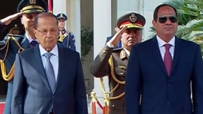 السيسي يتلقى اتصالا هاتفيا من نظيره اللبناني لبحث التطورات السياسية