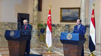 نص كلمة السيسي خلال المؤتمر الصحفي مع الرئيس السنغافوري (فيديو)