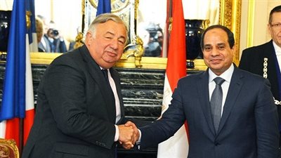 السيسي يبحث تعزيز التعاون مع رئيس مجلس الشيوخ الفرنسي