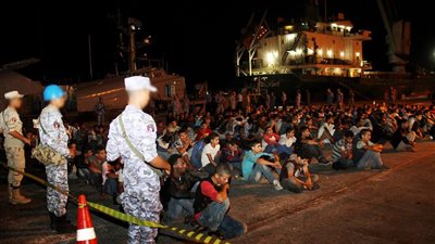 إحباط محاولة 11 أفريقيا الهجرة غير الشرعية لإيطاليا من البحيرة