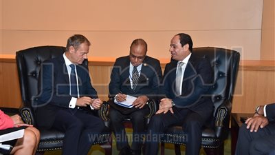 تفاصيل لقاء السيسي مع رئيس المجلس الأوروبي