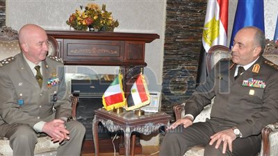 الفريق محمود حجازى يلتقى وفد عسكريا إيطاليا رفيع المستوى