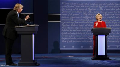 استفتاء CNN: كلينتون تنتصر في الجولة الأولى بحلبة المناظرة الرئاسية