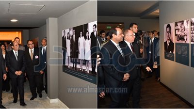 السيسي يشاهد عرضا وثائقيا عن أبرز أحداث عصر عبدالناصر (صور)