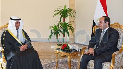 الرئيس السيسي يبحث مع رئيس مجلس الأمة الكويتي سبل تعزيز التعاون