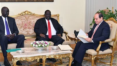 الرئس السيسى يؤكد استمرار تقديم المساعدات والدعم الفني لجنوب السودان 