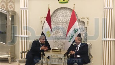 إبراهيم محلب يصل الى العراق  لبحث المشاركة فى جهود الاعمار