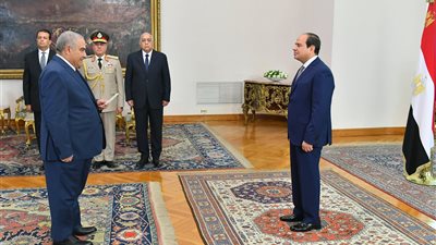 المستشار سعيد مرعي يؤدي اليمين أمام السيسي رئيسا للمحكمة الدستورية