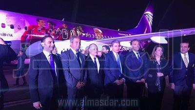 وزير الطيران يشهد الاعلان عن طائرة المنتخب القومي فى مونديال روسيا