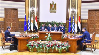 اتفاق تعاون استراتيجى مشترك بين مصر وقبرص واليونان