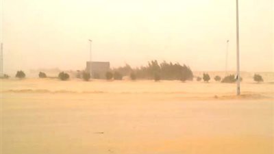 عواصف ترابية تضرب الوادي الجديد وتتسبب في انعدام الرؤية على الطرق