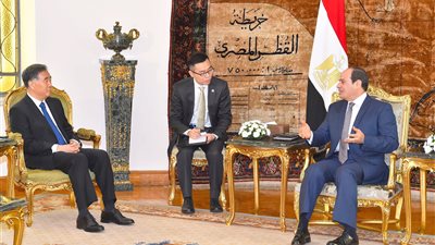 السيسي يبحث مع مسئول صيني تعزيز التعاون الثنائي بين البلدين