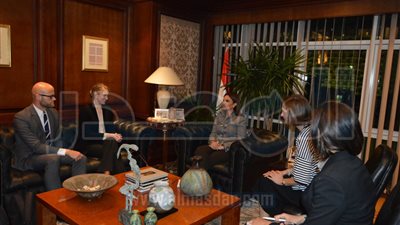 سحر نصر تناقش مع ممثلى الكونجرس الأمريكى دعم برامج الحكومة الاقتصادية
