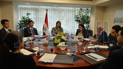 وزيرة التعاون الدولى تبحث مع السفير اليابانى ترتيبات زيارة 