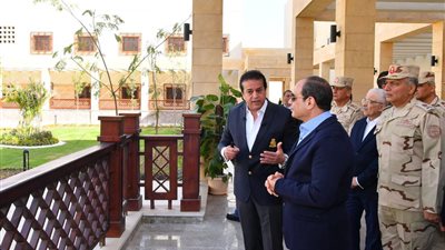 السيسي يتفقد فرع جامعة الملك سلمان بشرم الشيخ