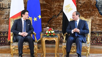 السيسي و«كونتى» يتفقان على تكثيف الجهود لدعم مساعي التسوية السياسية فى ليبيا