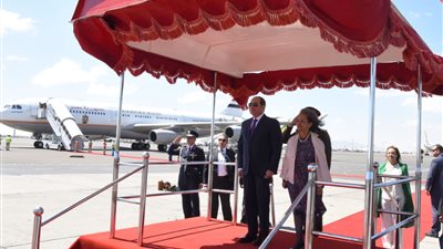 السيسى يصل إثيوبيا للمشاركة بقمة رؤساء الدول والحكومات للاتحاد الأفريقى