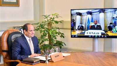 السيسى يؤكد مساندة مصر لجهود الاتحاد الأفريقي في حل الأزمة الليبية