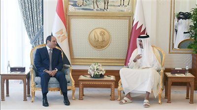السيسي وتميم يتفقان على دعم التعاون المصري القطري في مختلف المجالات