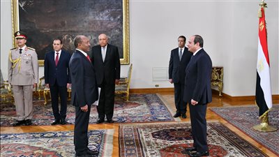 الرئيس عبد الفتاح السيسي يتسلم أوراق اعتماد 13 سفيرًا جديدًا