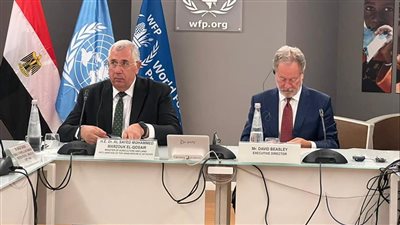 وزير الزراعة يبحث مع مدير برنامج الغذاء العالمي أوجه التعاون المشترك 