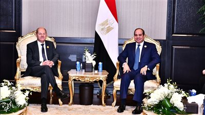 الرئيس السيسي يستقبل المستشار الألماني في مدينة شرم الشيخ