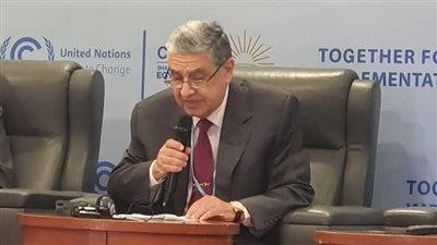 وزير الكهرباء يلقي كلمة الحكومة في يوم الطاقة بمؤتمر COP27 بشرم الشيخ