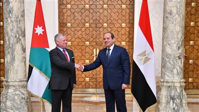 السيسي وملك الأردن يؤكدان أهمية تضافر الجهود للتصدي لأزمات المنطقة العربية