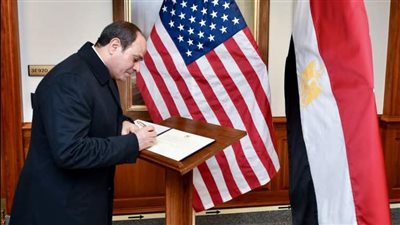 نص كلمة الرئيس السيسي في سجل الشرف الخاص بوزارة الدفاع الامريكية «البنتاجون» 